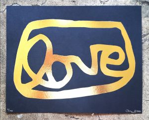 Love Gold Foil Print