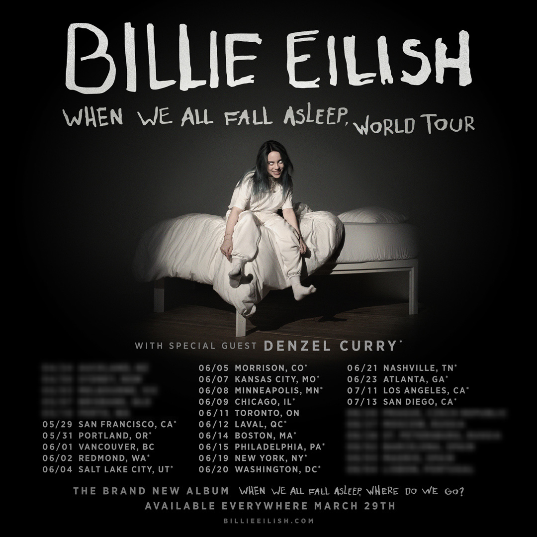 Billie Eilish announces North American tour ahead of her debut album, to be released in March