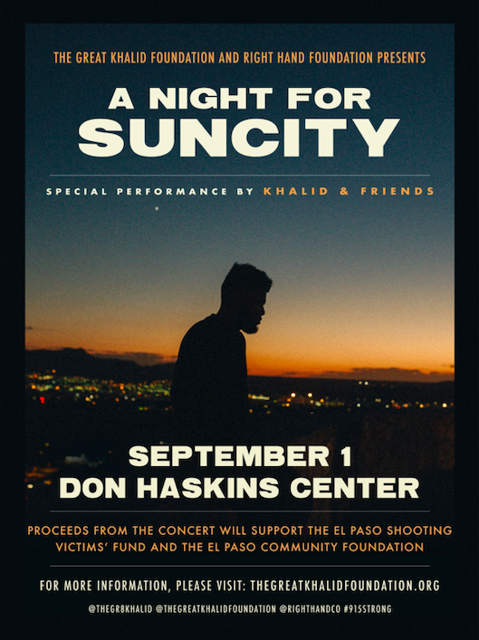 Khalid announces El Paso Benefit Concert