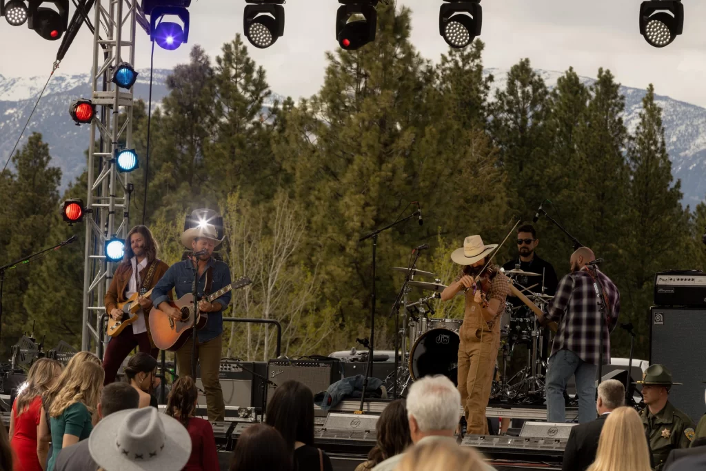 An image of Shane Smith & The Saints performing in the television show, Yellowstone