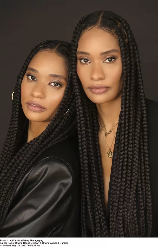 A headshot photo of authors and twins, Amber and Danielle Brown