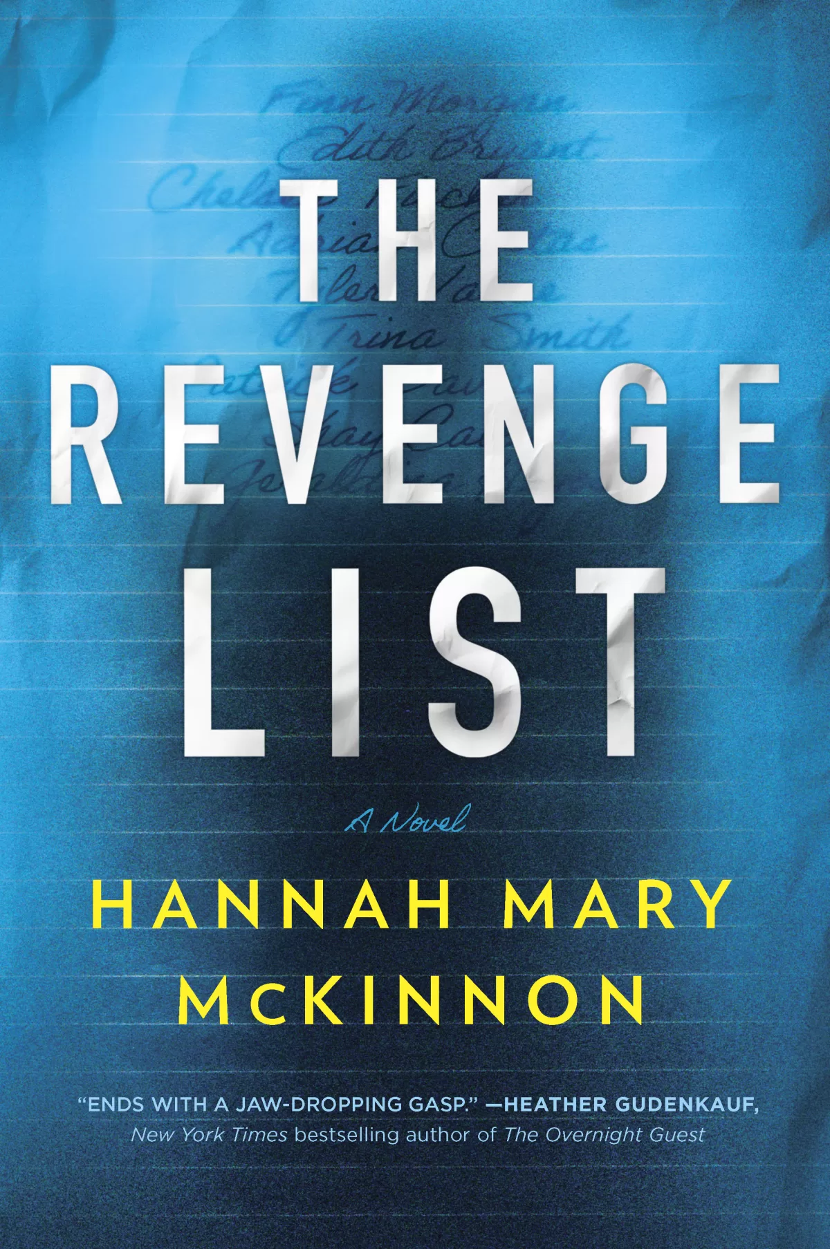 An image of the book cover of author Hannah Mary McKinnon's latest thriller, The Revenge List