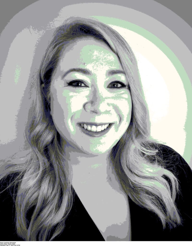 A headshot image of author, Katie Garner