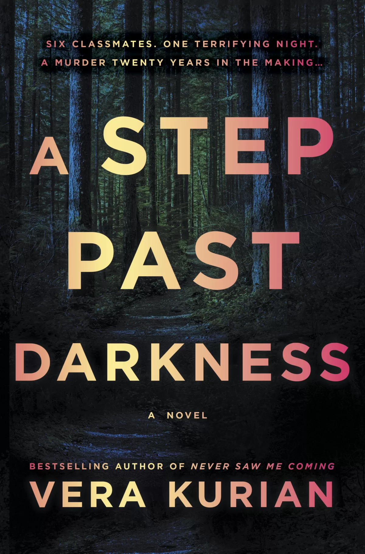 A book cover of title, 'A Step Past Darkness'