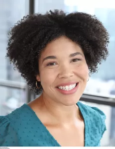 A headshot image of female book author, Chandra Blumberg