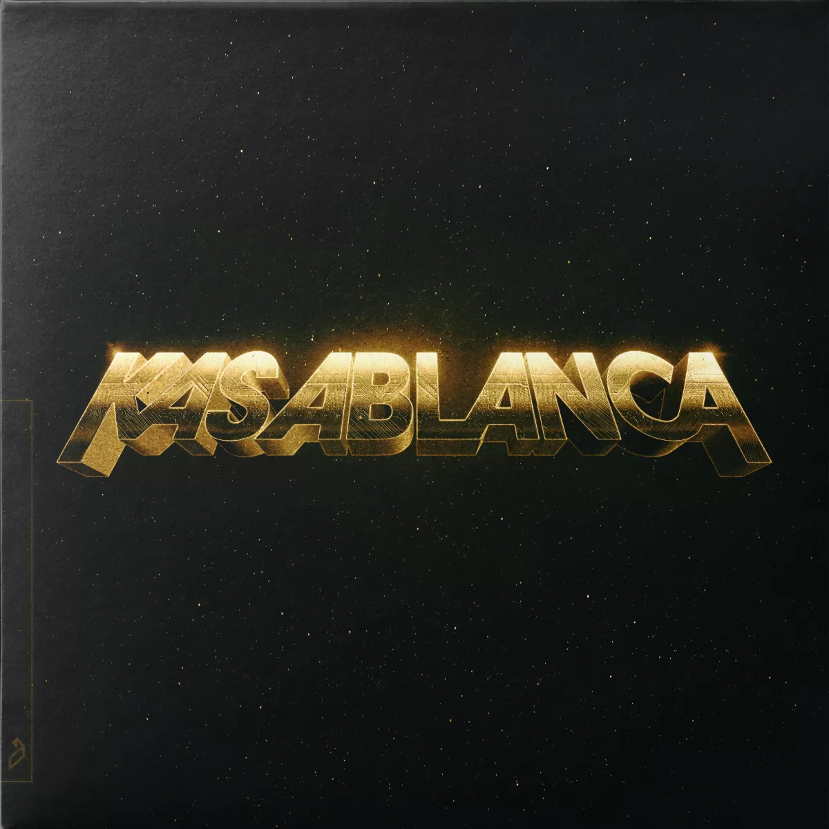 An image of music group, Kasablanca, in gold, chunky letters