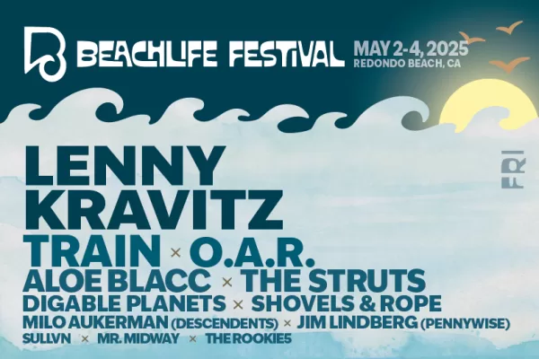 An image of the music lineup for Beachlife Festival 2025