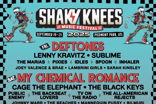 A poster size image of the lineup for the 2025 Shaky Knees Music Festival