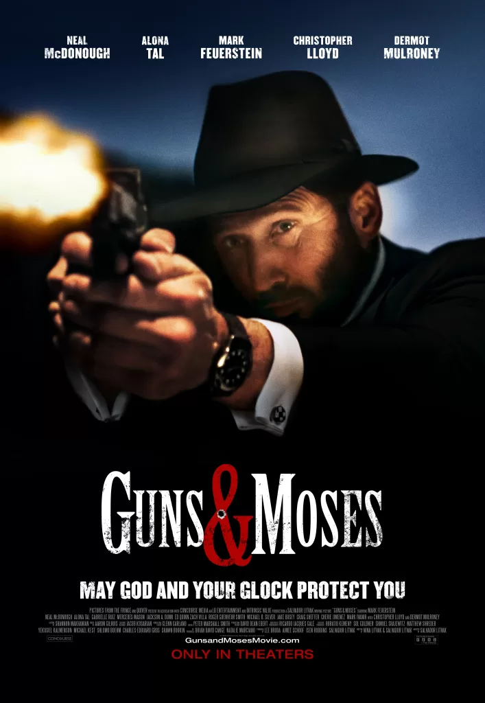 The official poster image of the new film, based on a true story, 'Guns and Moses.' 