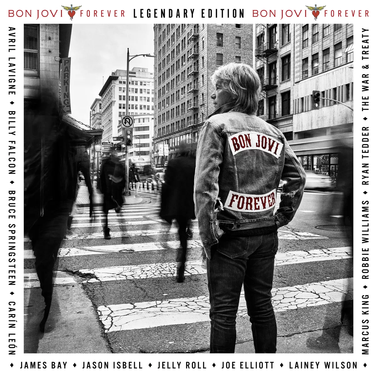 A CD cover image for music group, Bon Jovi, for album, Forever (Legendary Edition)