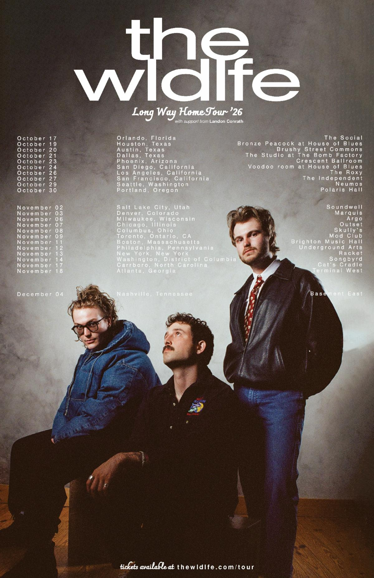An image of The Wldlfe trio, in support of their upcoming tour