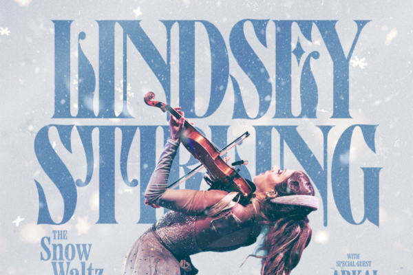 A promo online oster for Lindsey Stirling's upcoming winter concert 2026